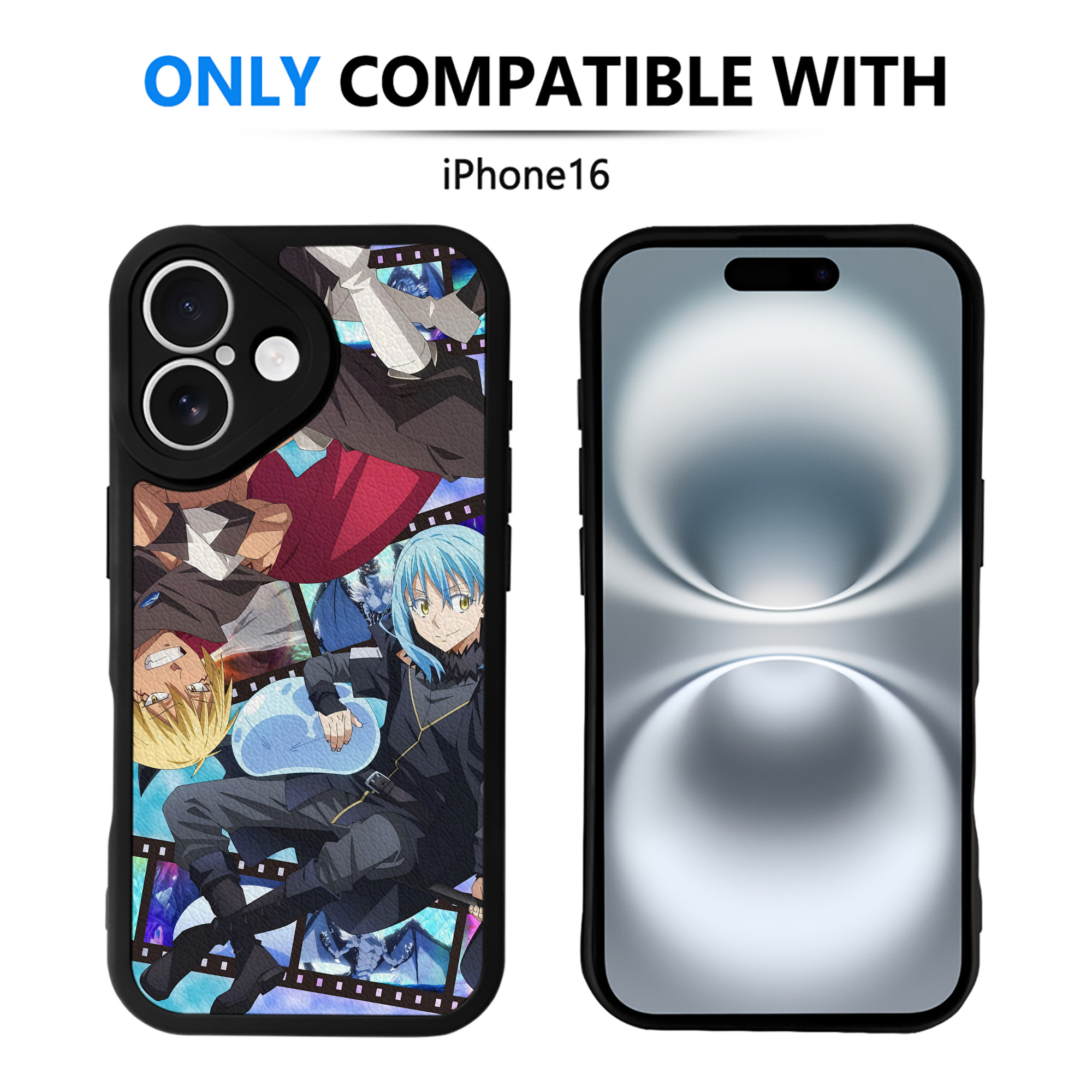 （画像用） 転スラ Regarding Reincarnated to Slime 【iPhone 16シリーズ対応】シリコンスマホケース（レザー調） 材質：シリコン